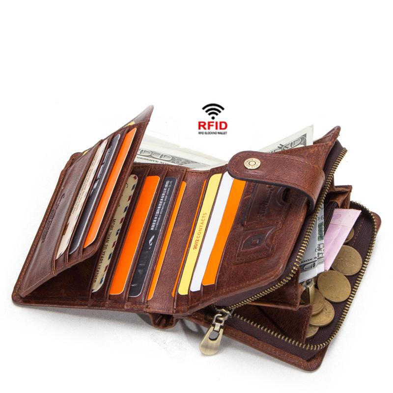 Anti-Theft RFID Protected Multi-Slot Classic Leather Wallet mySite
