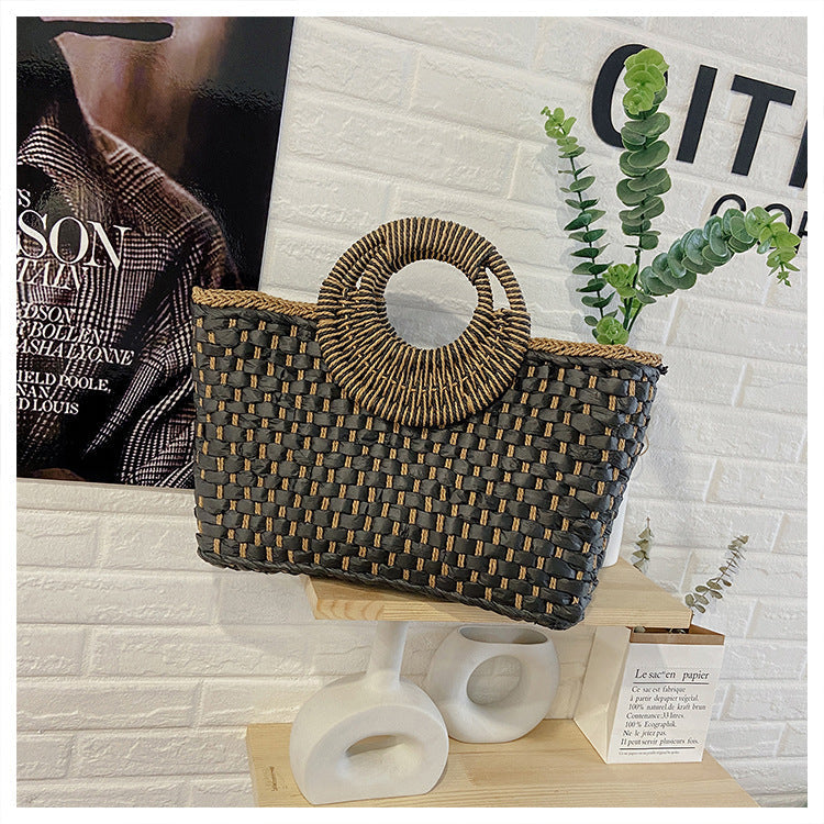 Ladies straw bohemian vacation beach bag mySite