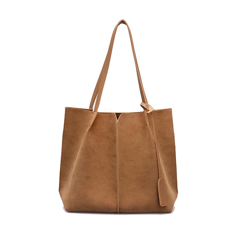 Large Capacity Simple Frosted Bucket Bag mySite