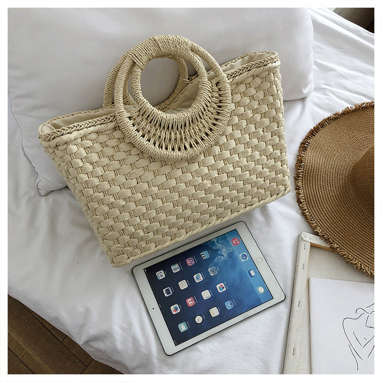 Ladies straw bohemian vacation beach bag mySite