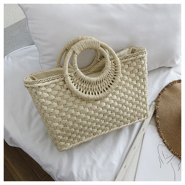 Ladies straw bohemian vacation beach bag mySite