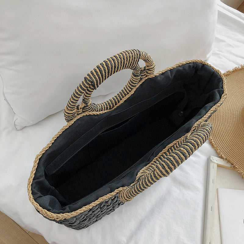 Ladies straw bohemian vacation beach bag mySite