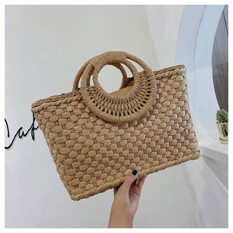 Ladies straw bohemian vacation beach bag mySite