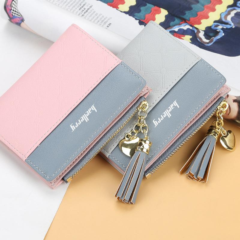 Ladies Short Stitching Color Wallet mySite