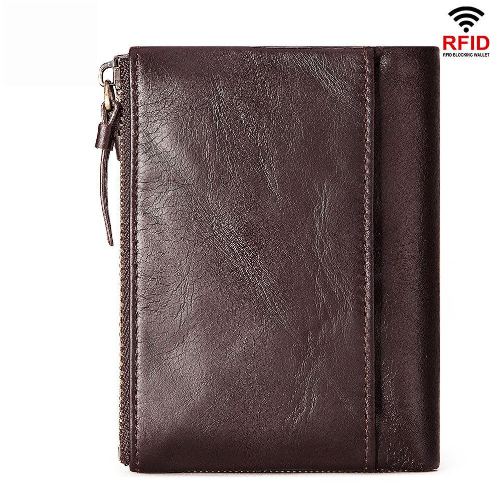 RFID Genuine Leather Men's 6 Card Wallet mySite
