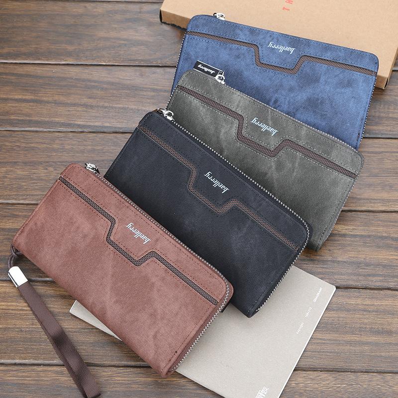 Men's long zipper wallet mySite