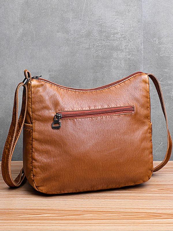 Vintage Studded Washed Leather Baggy Bag mySite