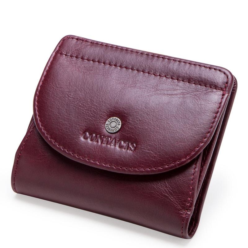 Fashion top layer cowhide ladies wallet trend small card holder mySite