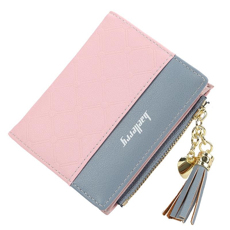 Ladies Short Stitching Color Wallet mySite