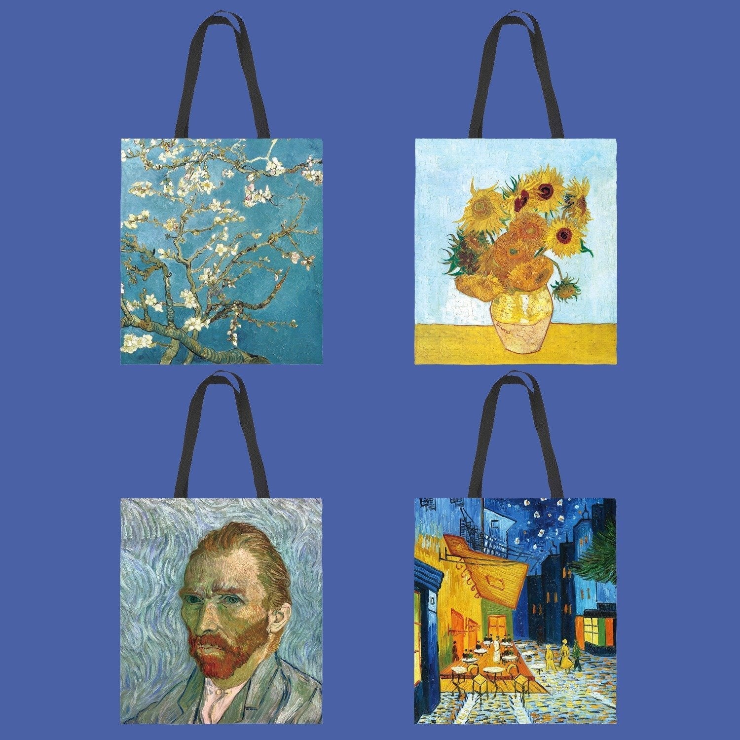 Van Gogh starry sky canvas tote bag mySite