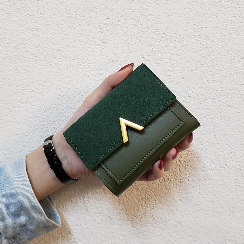 Women's fashion simple short all-match wallet mySite