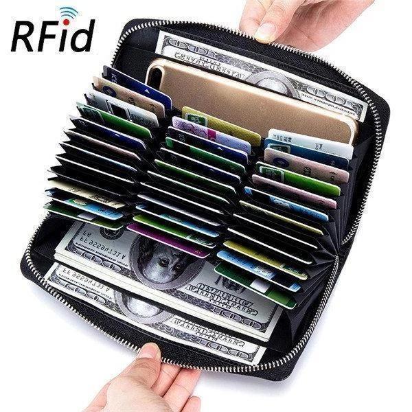RFID Genuine Leather Card Wallet mySite