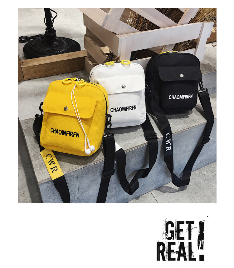 Ladies Canvas Letter Crossbody Bag mySite