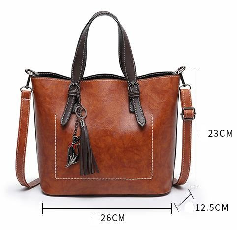 Ladies retro handbag wild large-capacity bucket bag retro single shoulder messenger bag mySite
