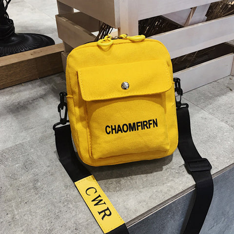 Ladies Canvas Letter Crossbody Bag mySite