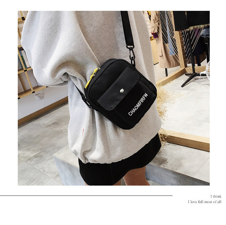 Ladies Canvas Letter Crossbody Bag mySite