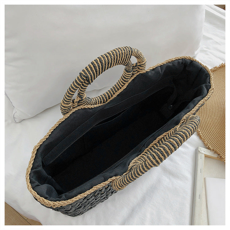 Ladies straw bohemian vacation beach bag mySite