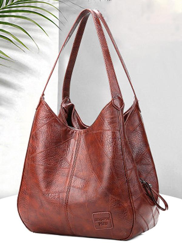 Women's Retro Soft Leather High Capacity Shoulder Bag mySite