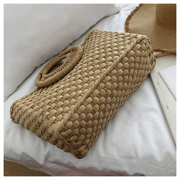 Ladies straw bohemian vacation beach bag mySite