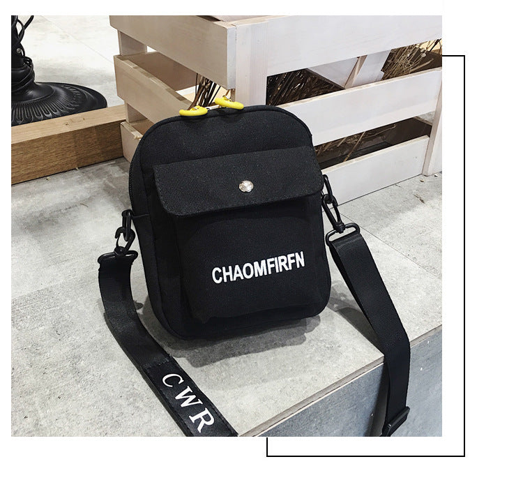 Ladies Canvas Letter Crossbody Bag mySite