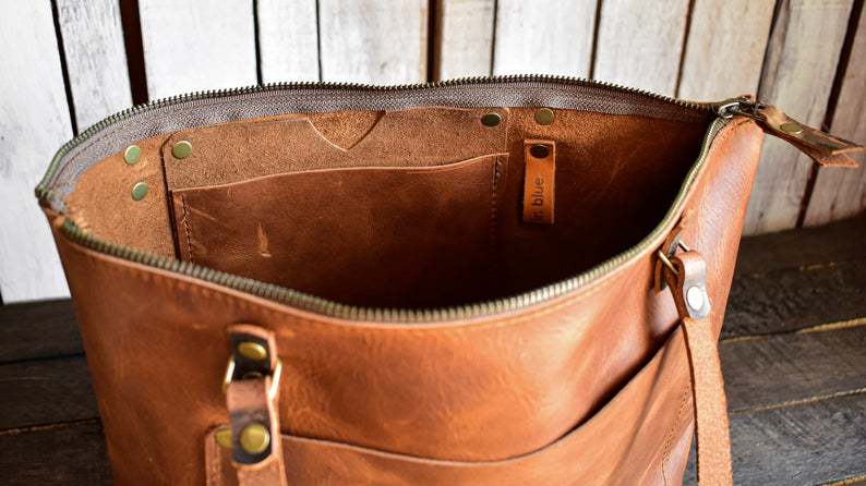 Vintage oil wax leather vegetable tanned large-capacity shoulder bag mySite