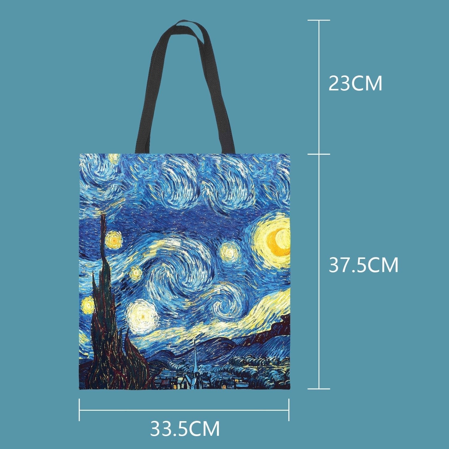 Van Gogh starry sky canvas tote bag mySite