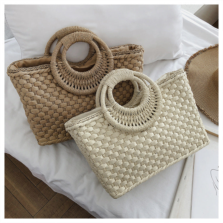 Ladies straw bohemian vacation beach bag mySite