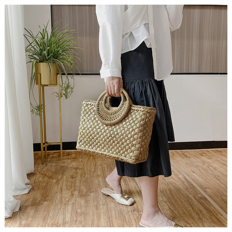 Ladies straw bohemian vacation beach bag mySite