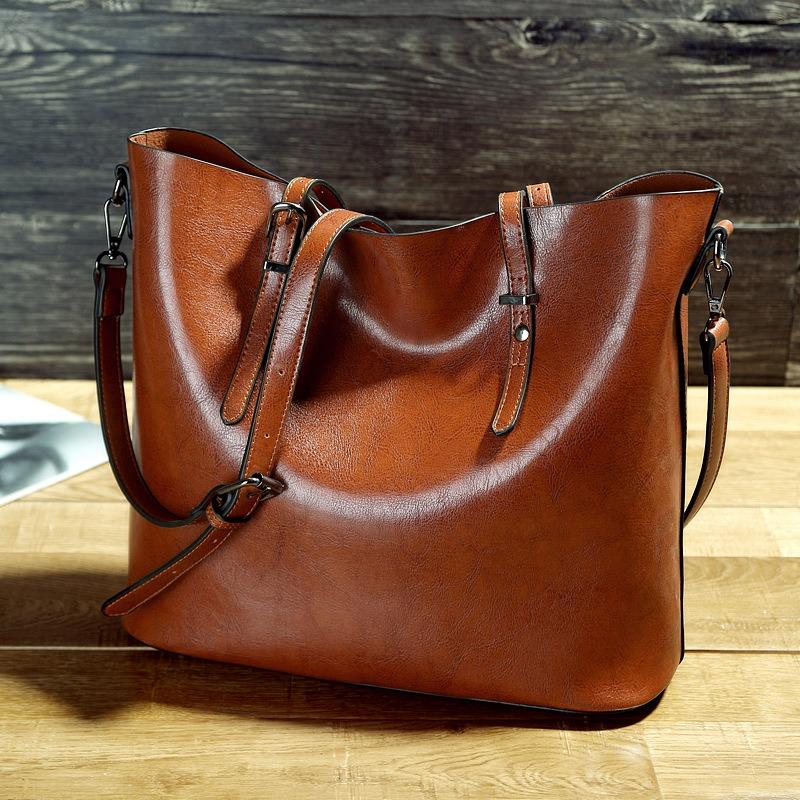 Ladies Vintage Waxed Pitote Bag Crossbody Shoulder Handbag mySite