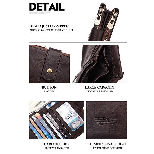 GenuineLeather Anti-theft Retro Wallet mySite