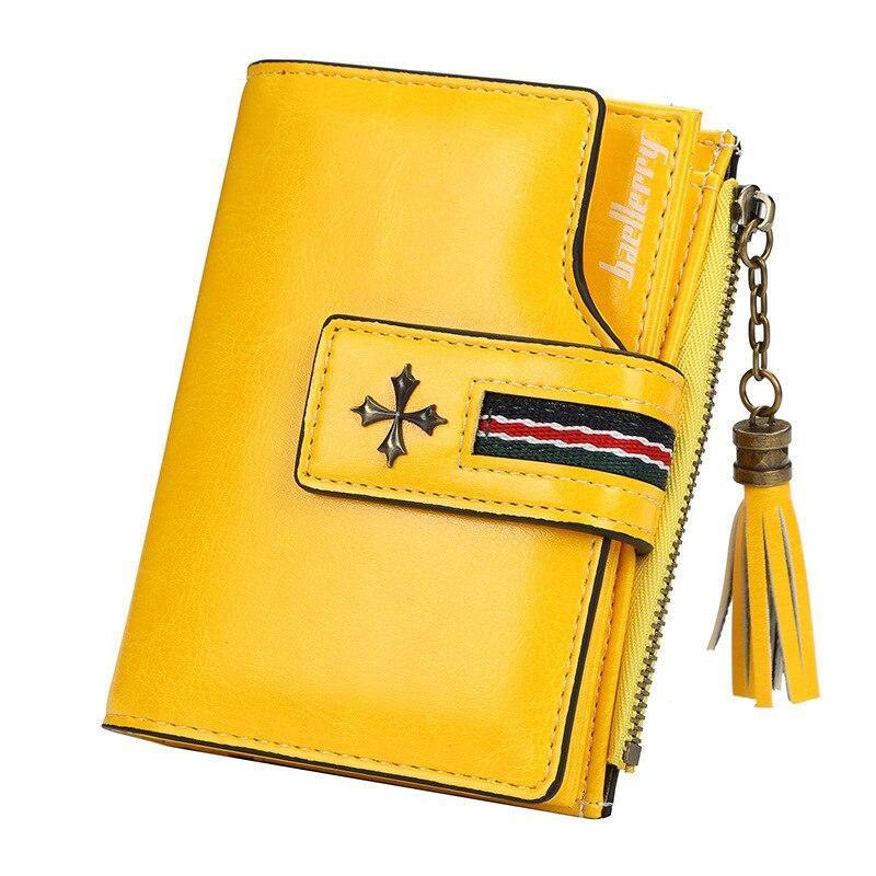 Women Oil Wax Leather Small Wallet mySite