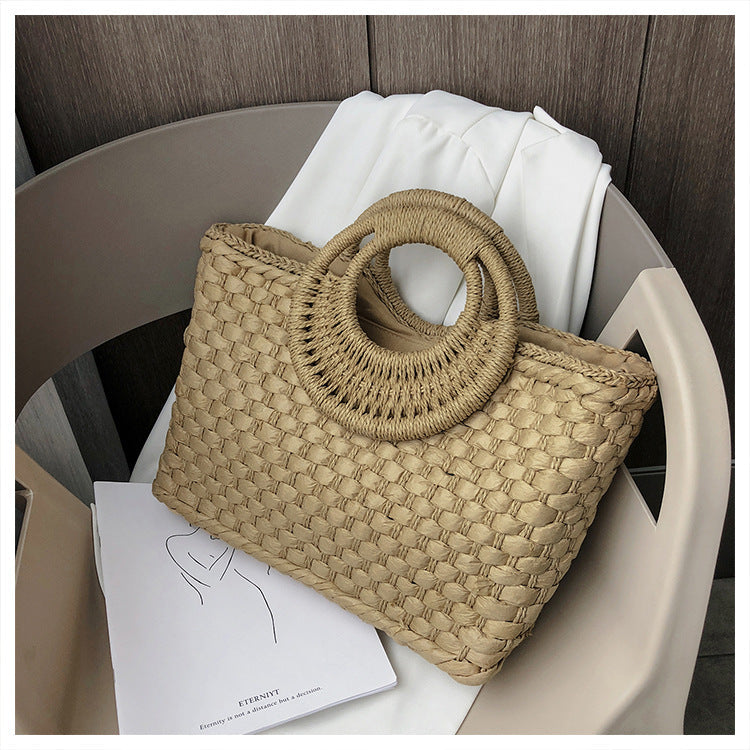 Ladies straw bohemian vacation beach bag mySite