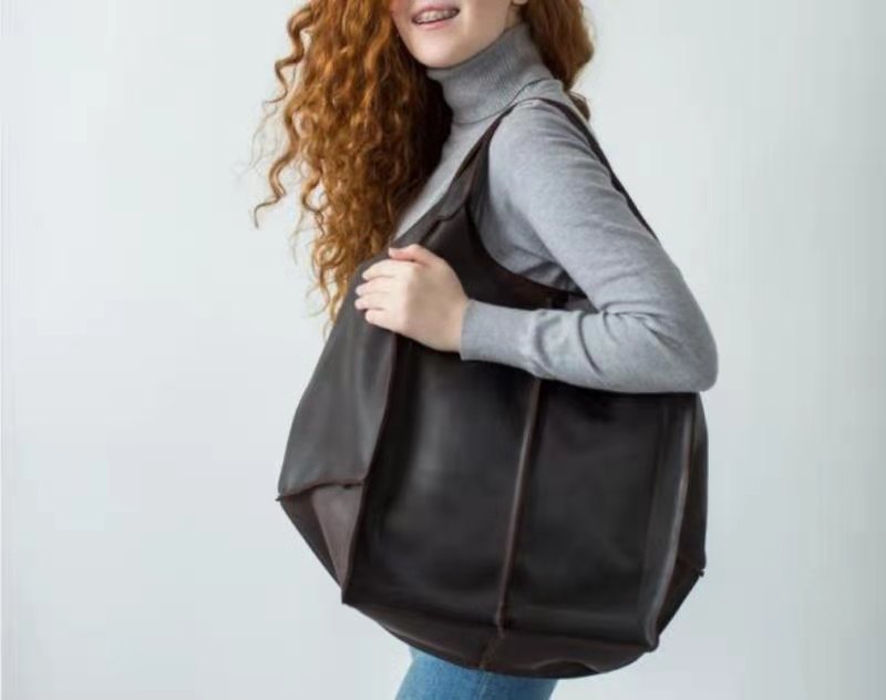 Oil Wax Leather Large Capacity Tote Bag mySite