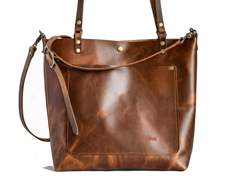 Vintage oil wax leather vegetable tanned large-capacity shoulder bag mySite