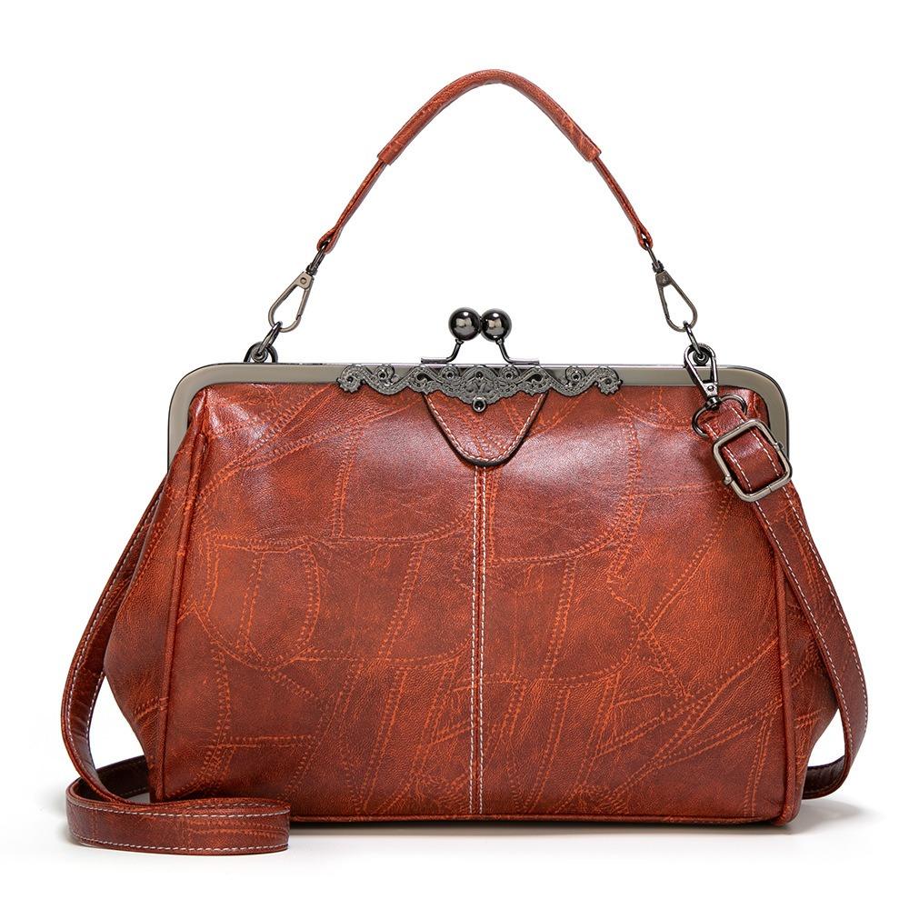 Ladies vintage leather diagonal bag handbag mySite