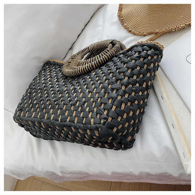 Ladies straw bohemian vacation beach bag mySite