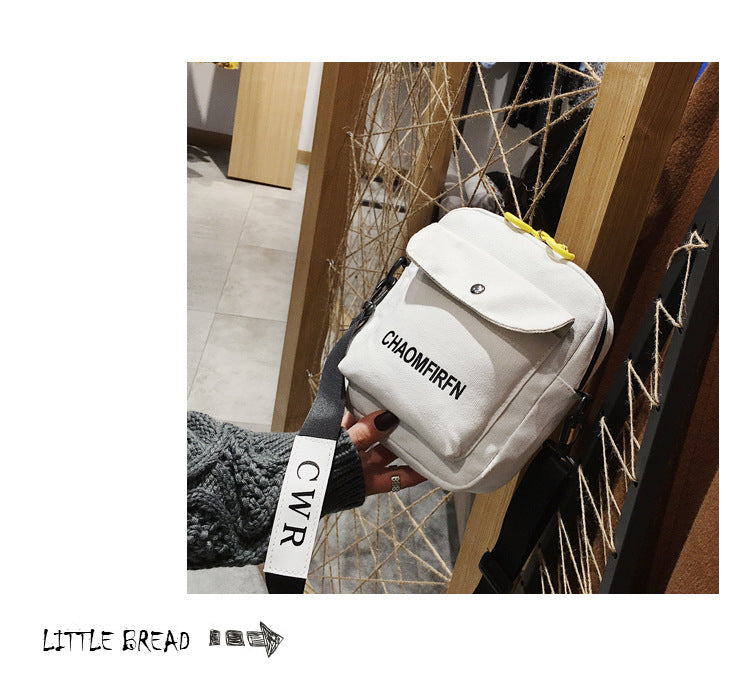 Ladies Canvas Letter Crossbody Bag mySite