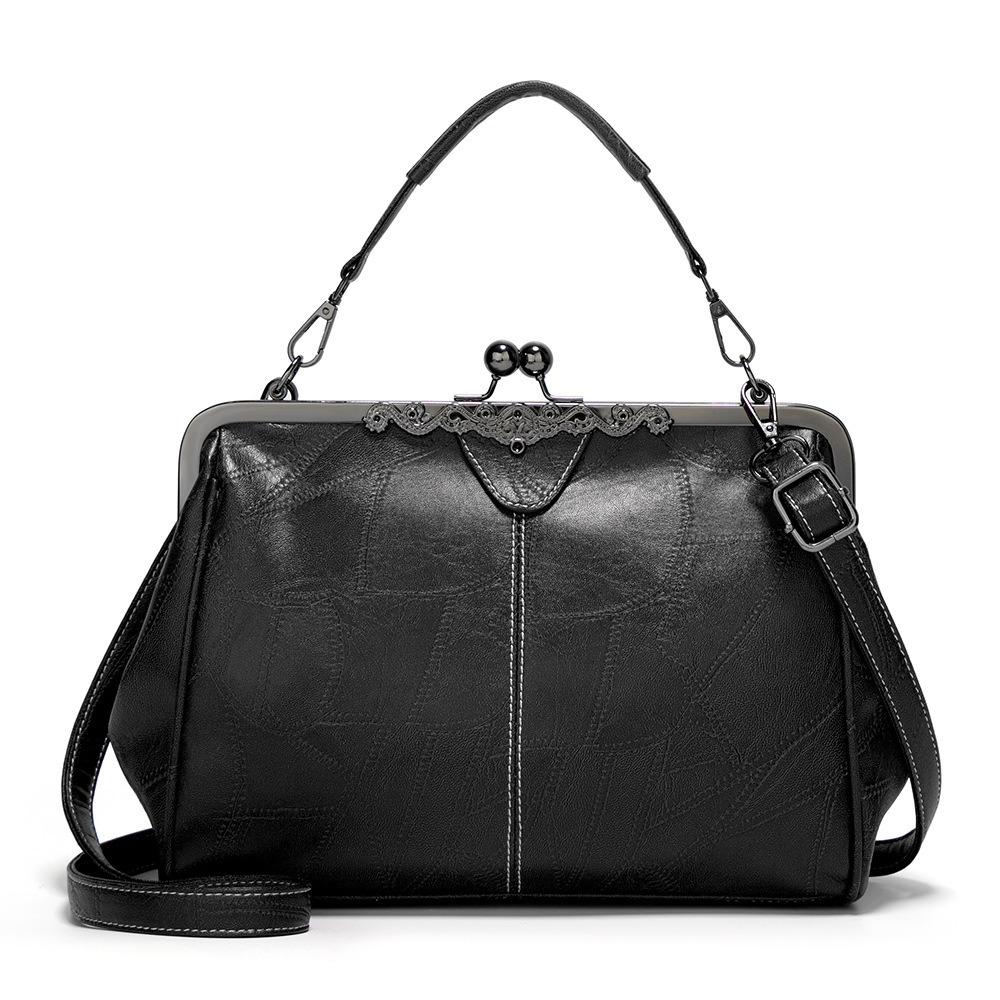 Ladies vintage leather diagonal bag handbag mySite