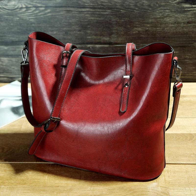 Ladies Vintage Waxed Pitote Bag Crossbody Shoulder Handbag mySite