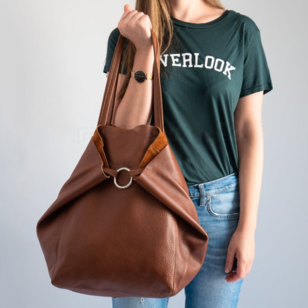 Oil Wax Leather Large Capacity Tote Bag mySite