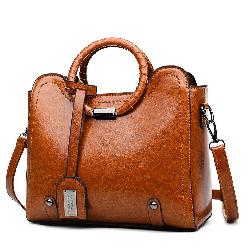 Fashionable oilskin versatile women's single shoulder diagonal women's bag mySite
