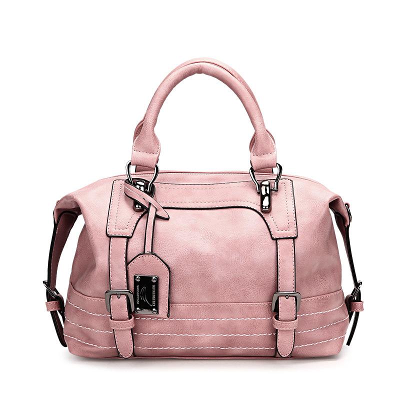 Handbag women's soft face solid color single shoulder diagonal large bag mySite