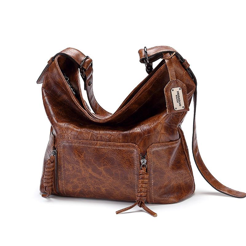 Vintage brand style single shoulder cross-arm capacity women's bag mySite