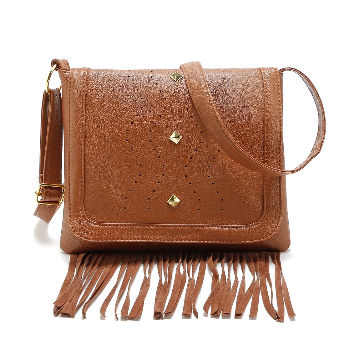 Vintage willow nail hollowed out tassel messenger bag mySite