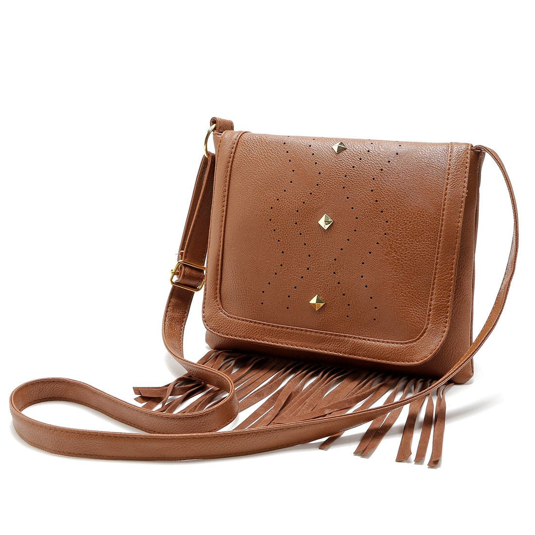 Vintage willow nail hollowed out tassel messenger bag mySite